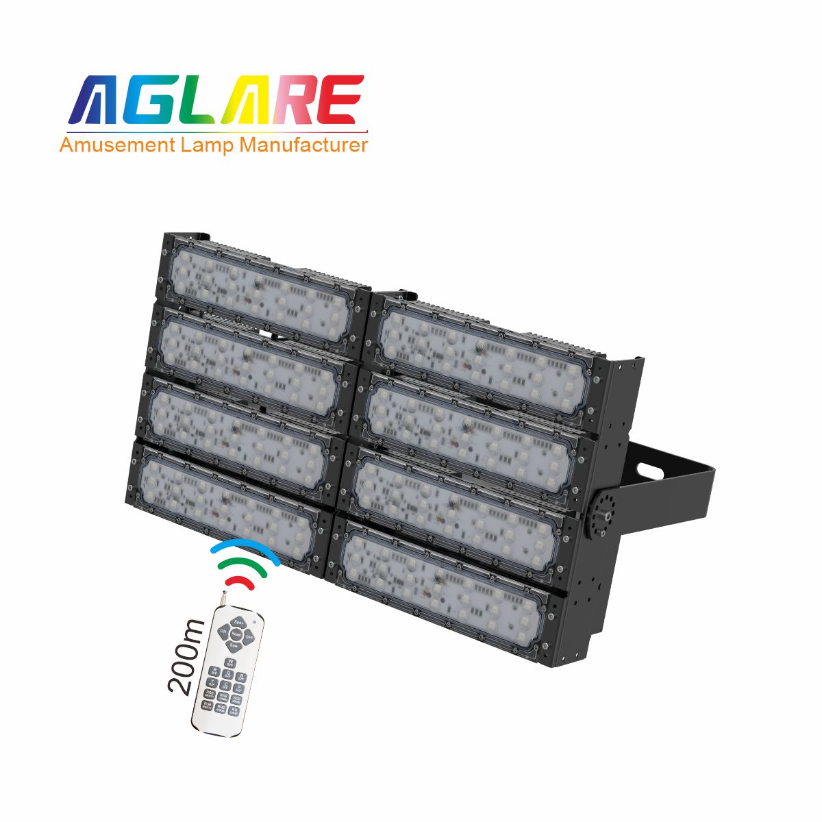 400WLED彩色投光灯泛光灯,变色户外射灯带？仄